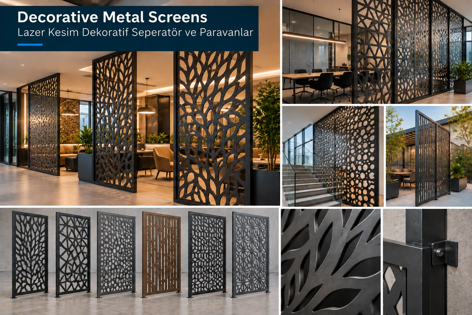 Dekoratif metal separatörler