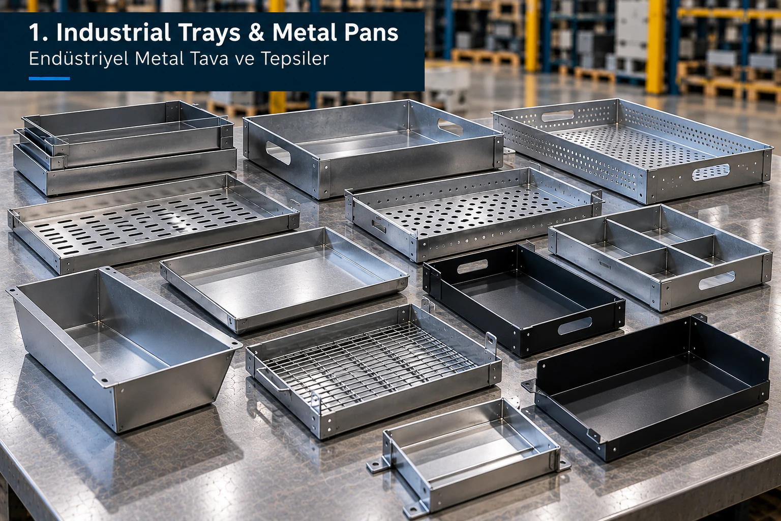Endüstriyel metal tepsi ve tavalar